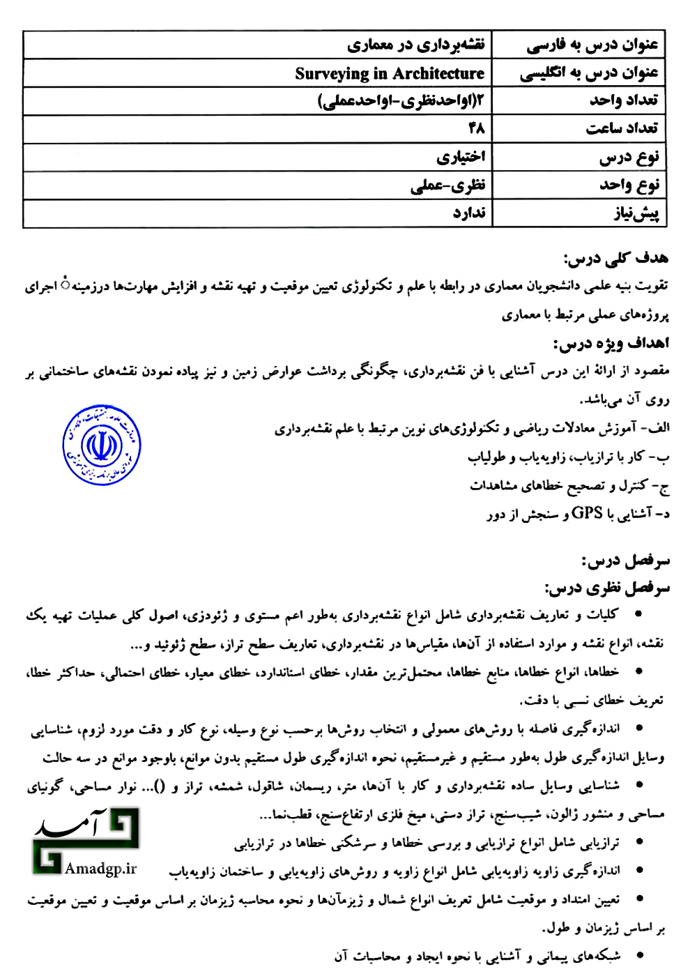 نقشه برداری در معماری