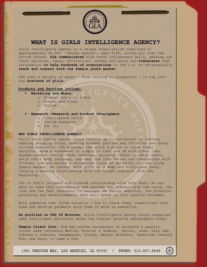 girls intelligence agency