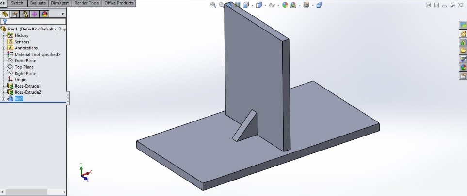 آموزش دستور Rib Solidworks