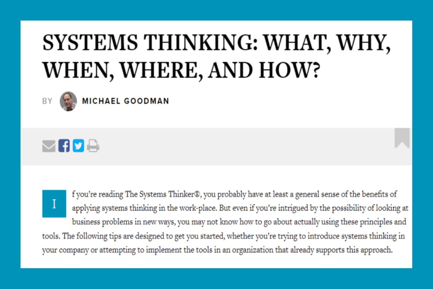 تفکر سیستمی: چیستی، چرایی، چگونگی، کِی و کجا؟