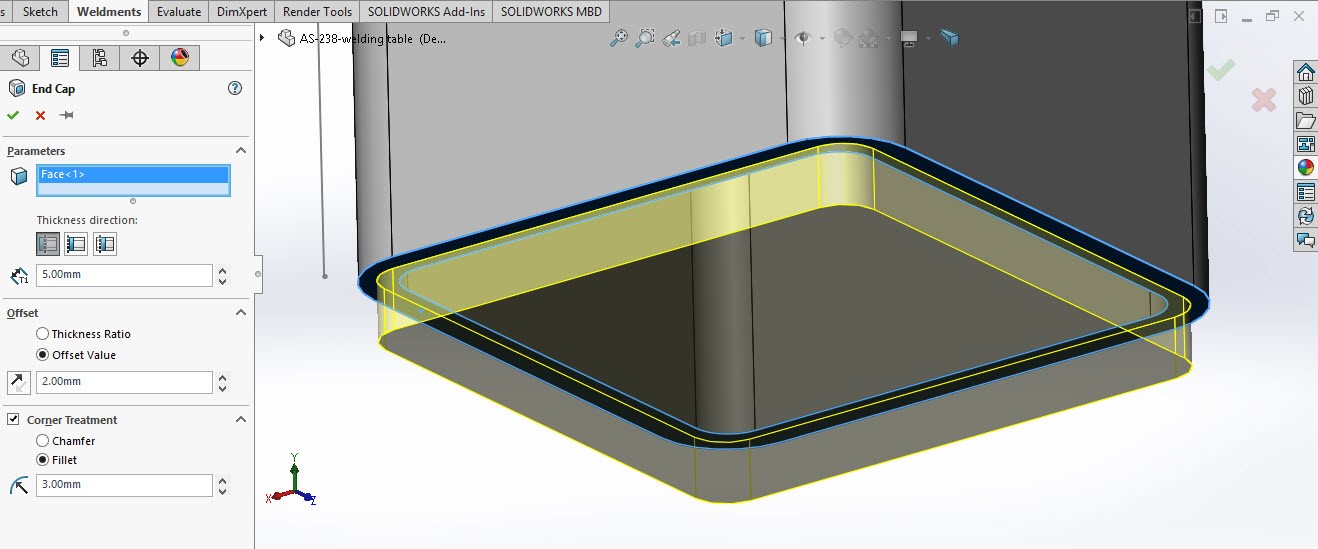 Solidworks weldment and structure 3