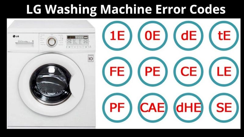 ارور های ماشین لباسشویی ال جی و نحوه رفع این کدهای خطا