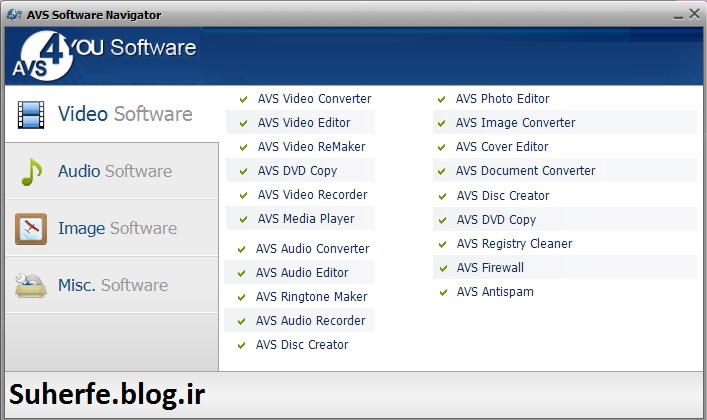 دانلود پکیج 20 نرم افزار ویرایشی کار با فایل های مولتی مدیا AVS All-In-One 2