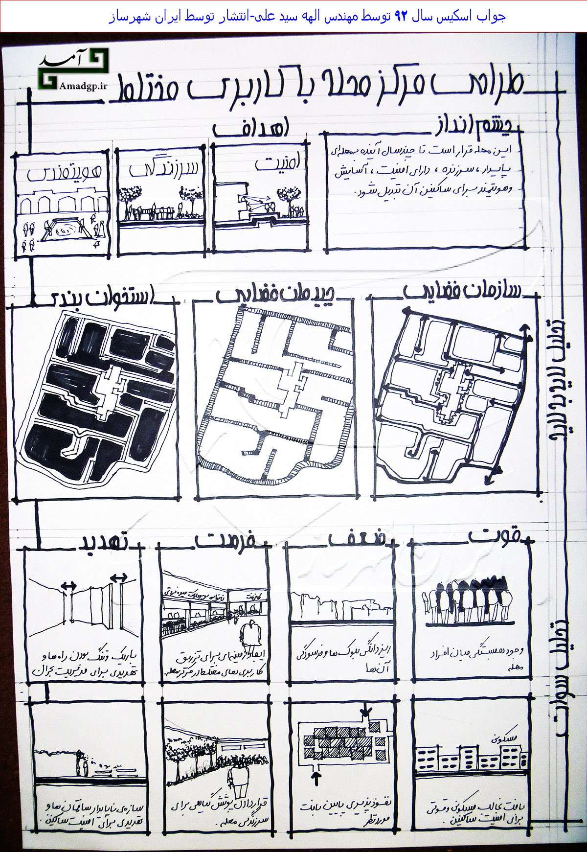 اسکیس طراحی شهری