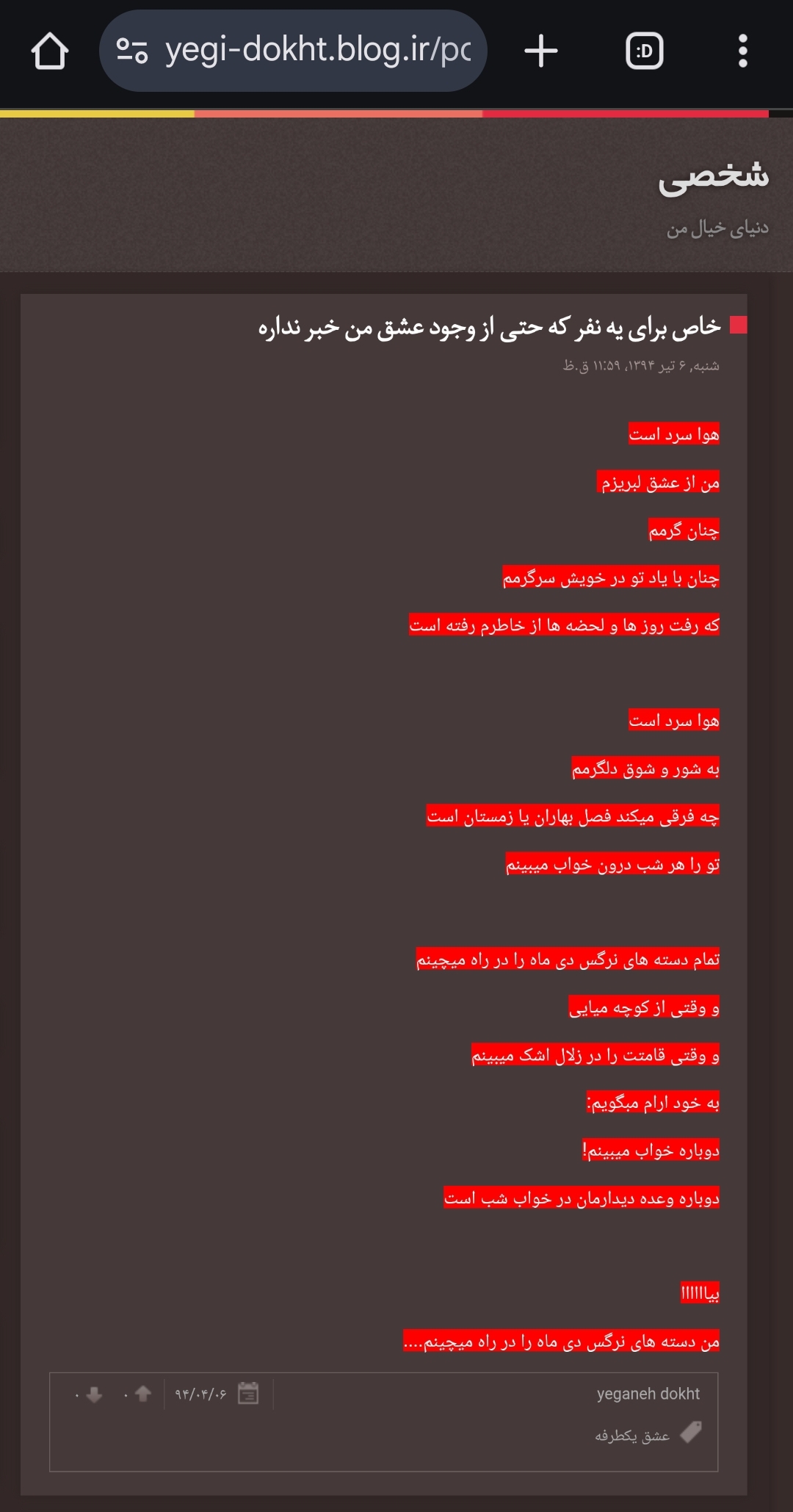 وبلاگ های مرده: روز اول