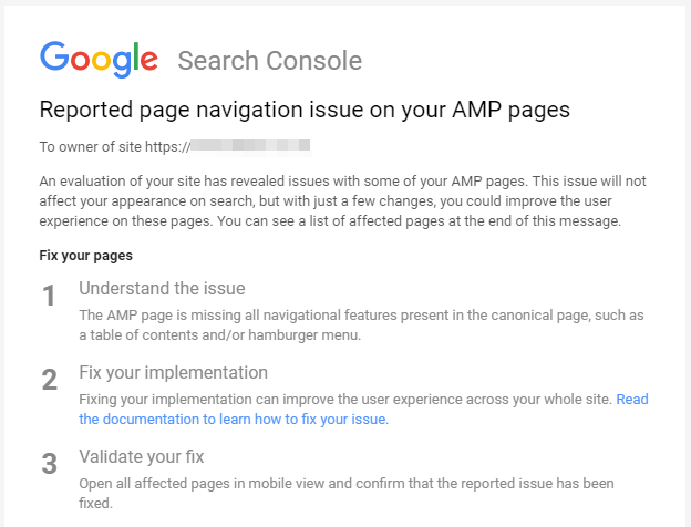 گزارش از دست رفتن محتوای غیر مهم در صفحات AMP شما