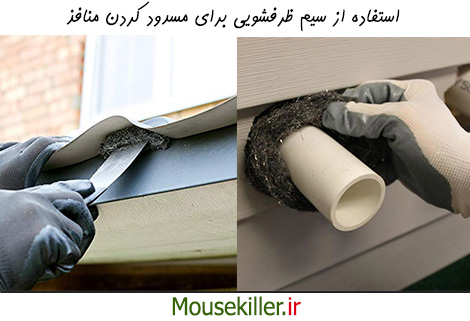استفاده از پشم فلزی برای جلوگیری از ورود موش به خانه