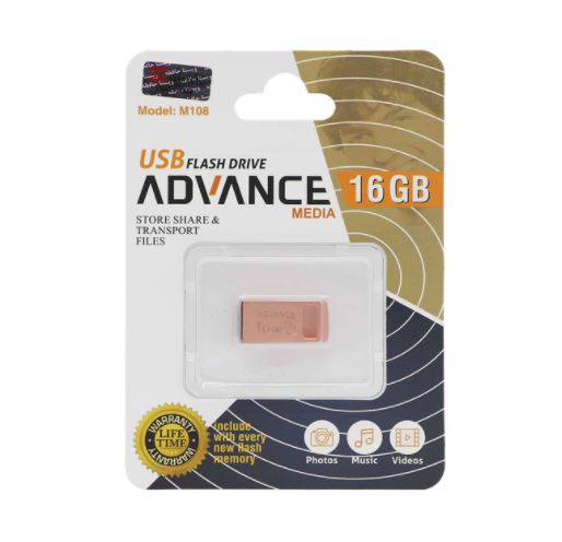 فلش Advance m108 USB2.0 Flash Memory-16GB رزگلد قیمت: ۱۰۰ هزارتومان