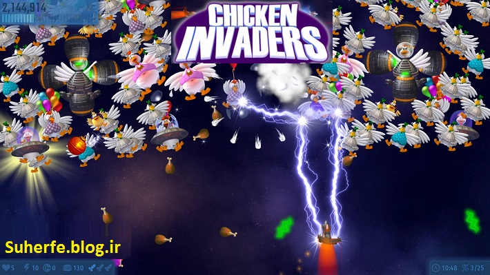 دانلود تمام نسخه های بازی مرغان مهاجم Chicken.Invaders-collection