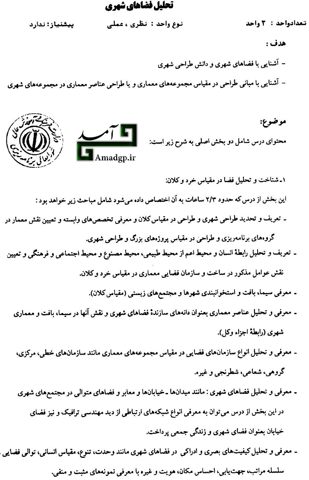 تحلیل فضاهای شهری