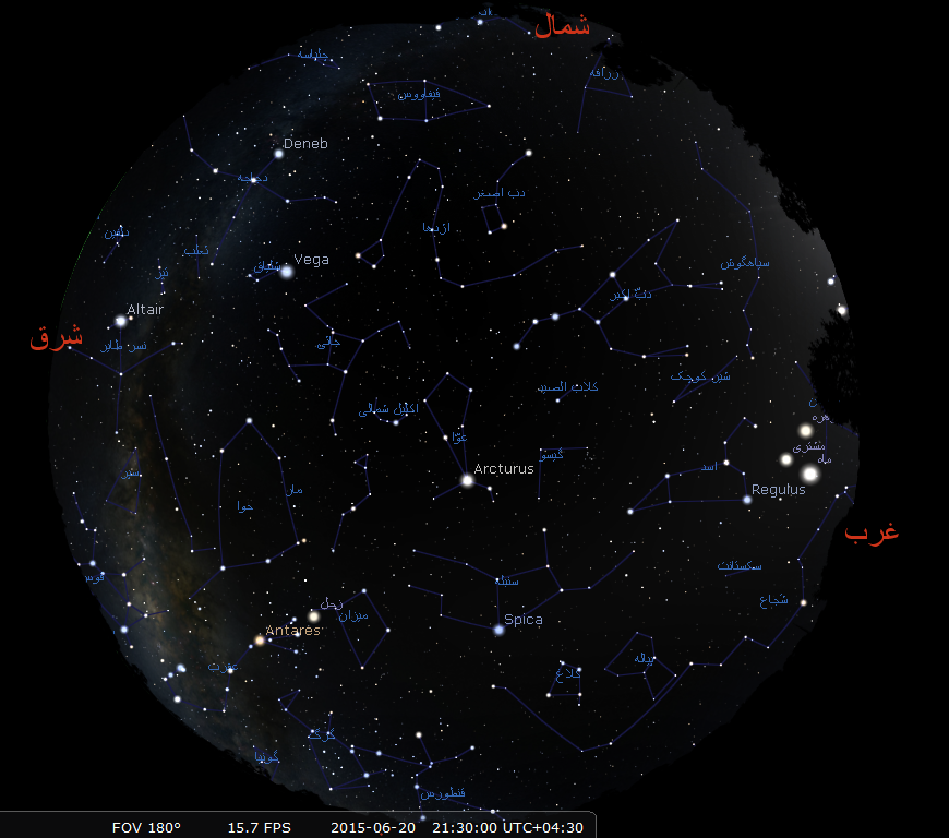 نقشه آسمان شب1