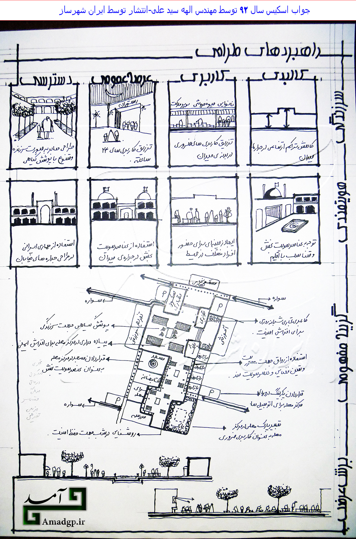 اسکیس طراحی شهری