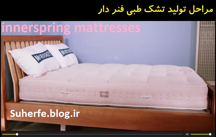 فیلم آشنایی با مراحل ساخت تشک طبی فنر دار innerspring mattresses