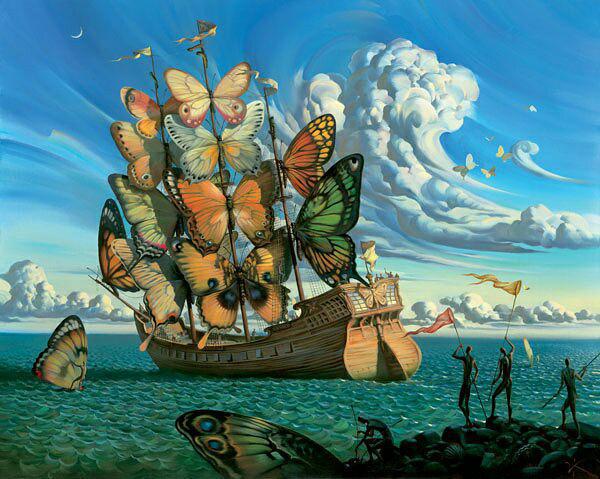 بادبانهای پروانه - ولادیمیر کوش - Butterfly Sails - Vladimir Kush