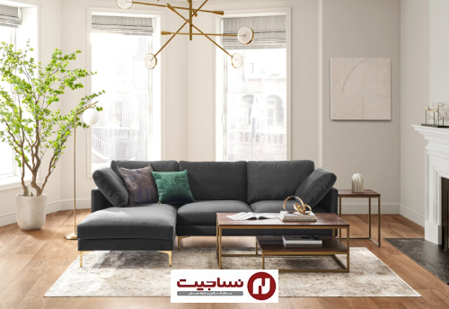 مبل راحتی یک گزینه مخملی مشکی جت خیره کننده است که می تواند برای هر ظاهر، سبک یا فضایی پوشیده شود.