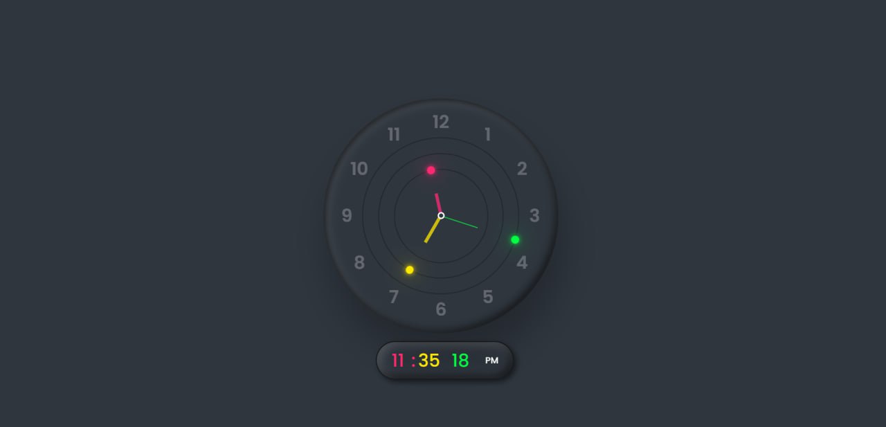 سورس پروژه ساعت آنالوگ (HTML، CSS و JavaScript)
