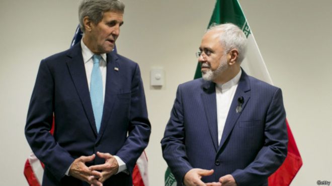 دیدار دوجانبه وزرای خارجه ایران و آمریکا