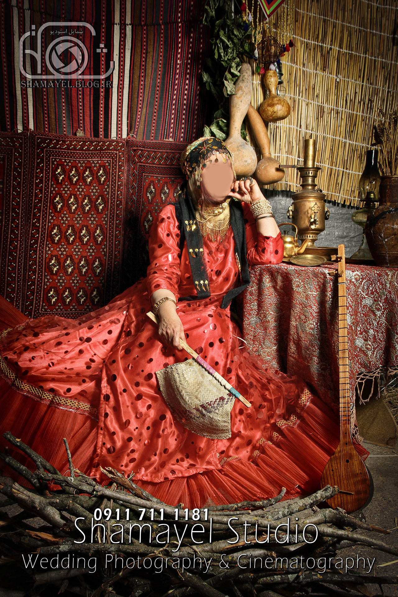 نمونه لباس سنتی لری در استودیو شمایل