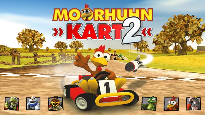 دانلود نسخه pc بازی مسابقات ماشین سواری خروس ها Moorhuhn Kart 2