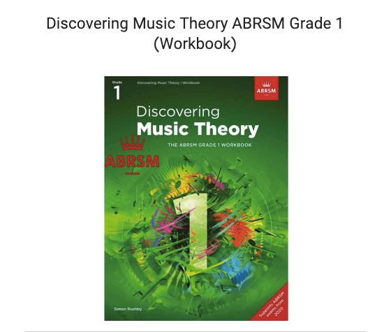 کتاب تئوری موسیقی ABRSM گرید ۱، به نام Discovery Music Theory