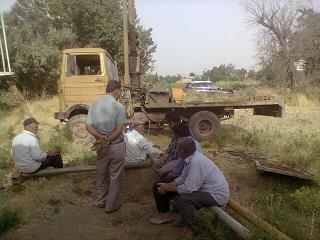 رفع مشکل آب شرب روستای طاسبندی