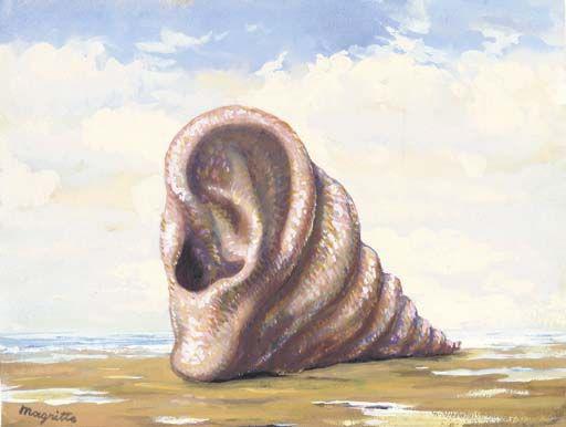 بدون نام (صدفی به شکل یک گوش)، رنه ماگریت | Untitled (Shell in the form of an ear), Rene Magritte
