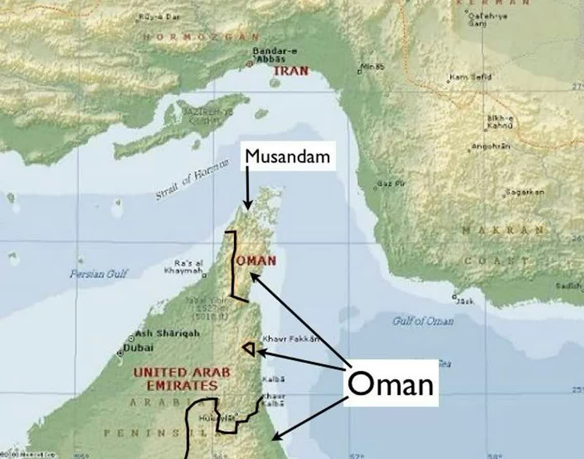 نقشه اسرائیل برای مسندم عمان