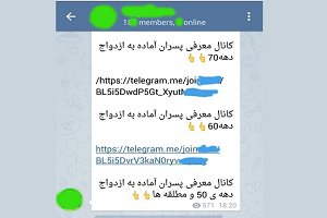 کانال‌های تلگرامی همسریابی مورد تأیید وزارت ورزش و جوانان نیستند