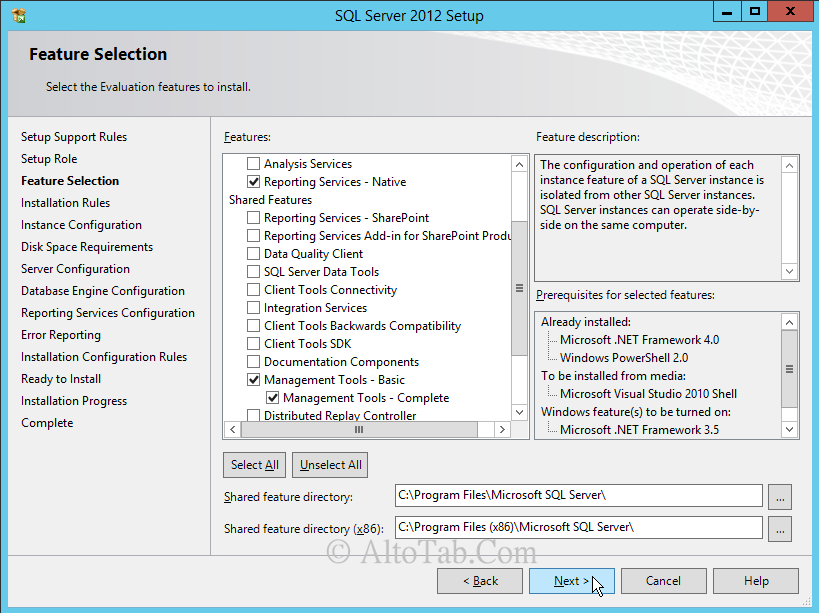 SQL Installation